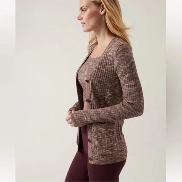 Athleta Revolve Cardigan & crop Top size M / L - Picture 2 of 14